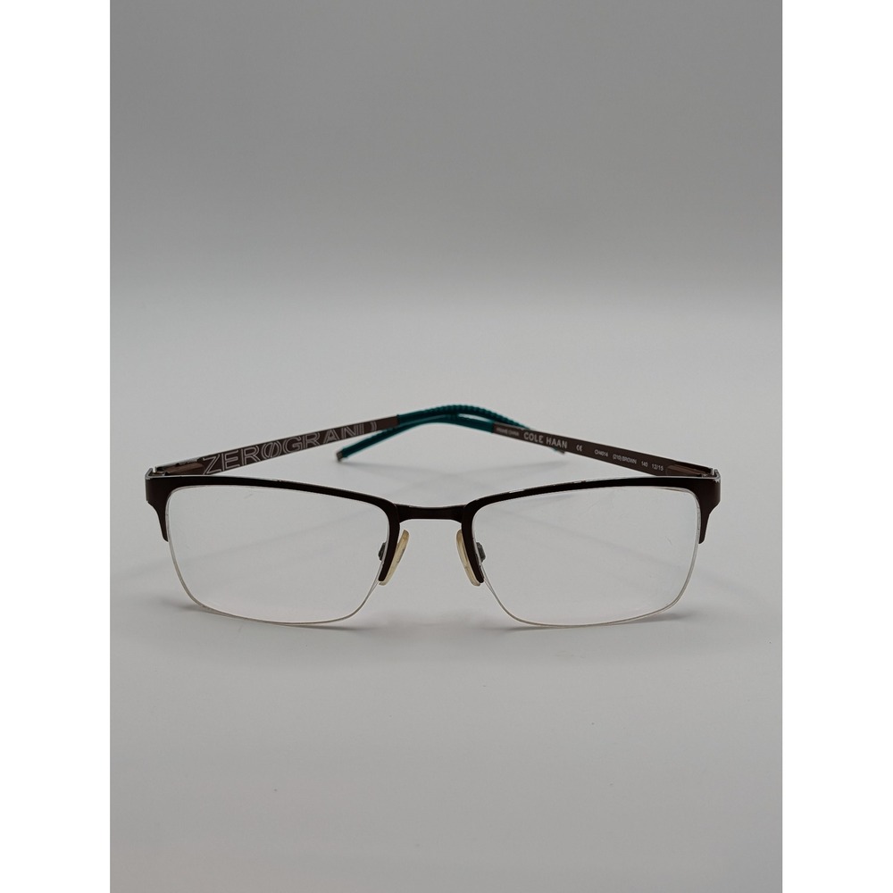 Cole Haan Zerogrand CH4014 Half Rim Eyeglass Frames Brown Teal 51-18-140 - Picture 2 of 16